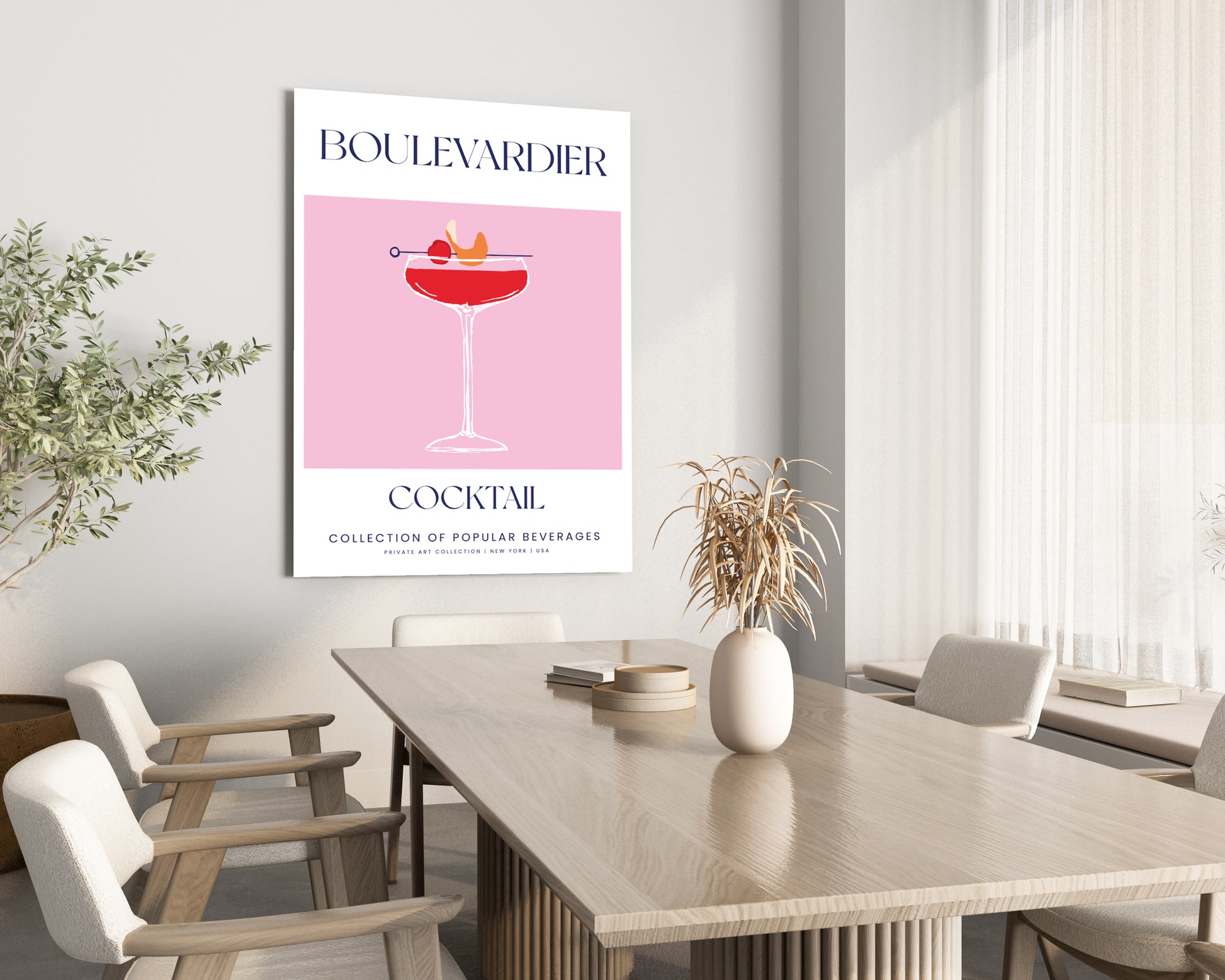 Boulevardier Cocktail Wall Art Print - Artrise