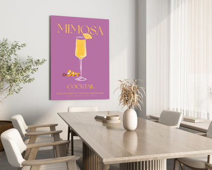 Mimosa Cocktail Art Print // Wall Art Print - Artrise