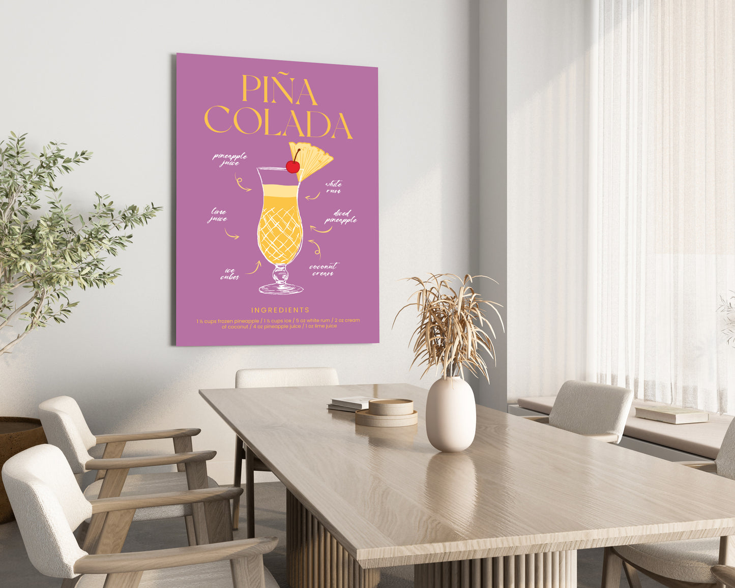 Pina Colada Cocktail Art Print - Artrise