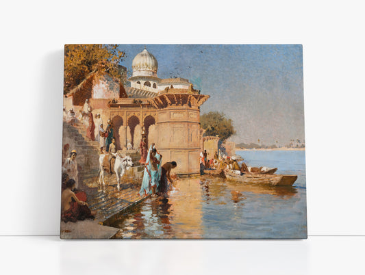 Along the Ghats of Mathura by Edwin Lord Weeks // Wall Art Print - Artrise