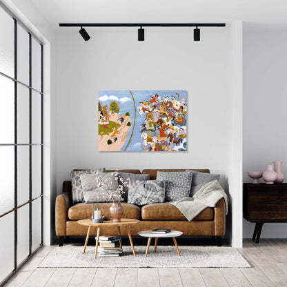 Arjuna and the Celestials ca. 1820 // Wall Art Print