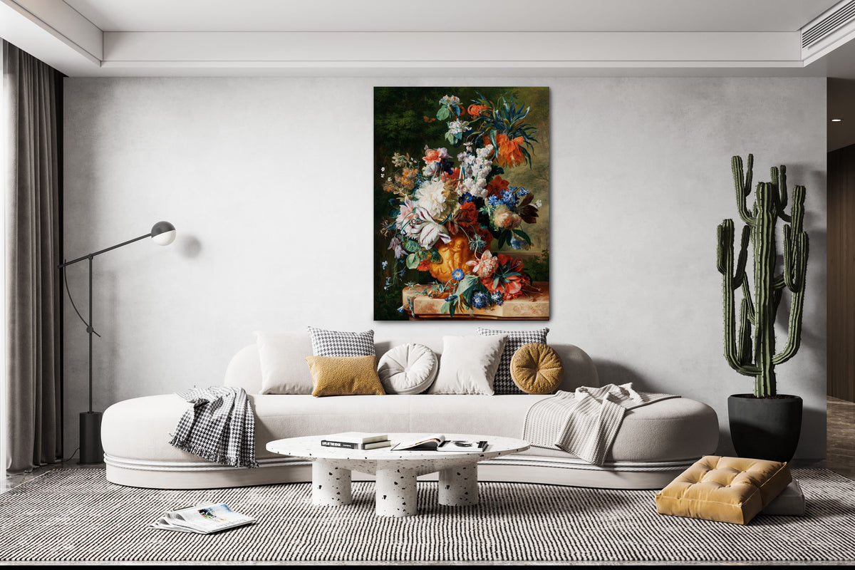 Bouquet of Flowers in an Urn (1724) Wall Art Print - Artrise
