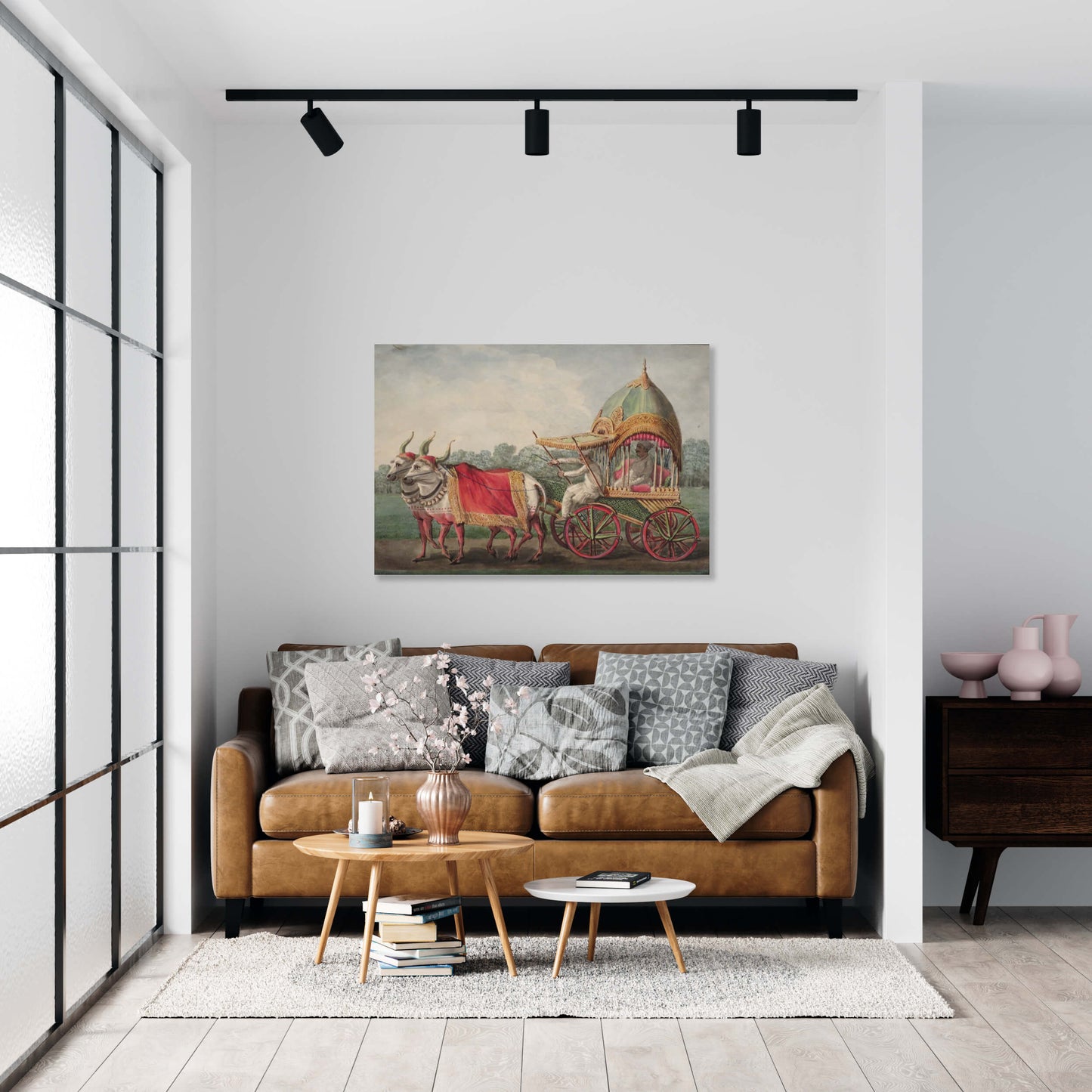 Bullock Cart, 19th century painting // Wall Art Print