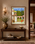 A Glimpse of Radha | Hand-Embroidered Krishna Miniature Wall Art