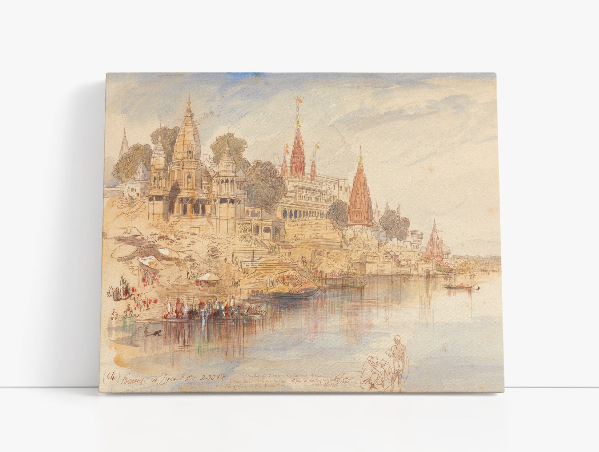 Benares by Edward Lear // Wall Art Print - Artrise