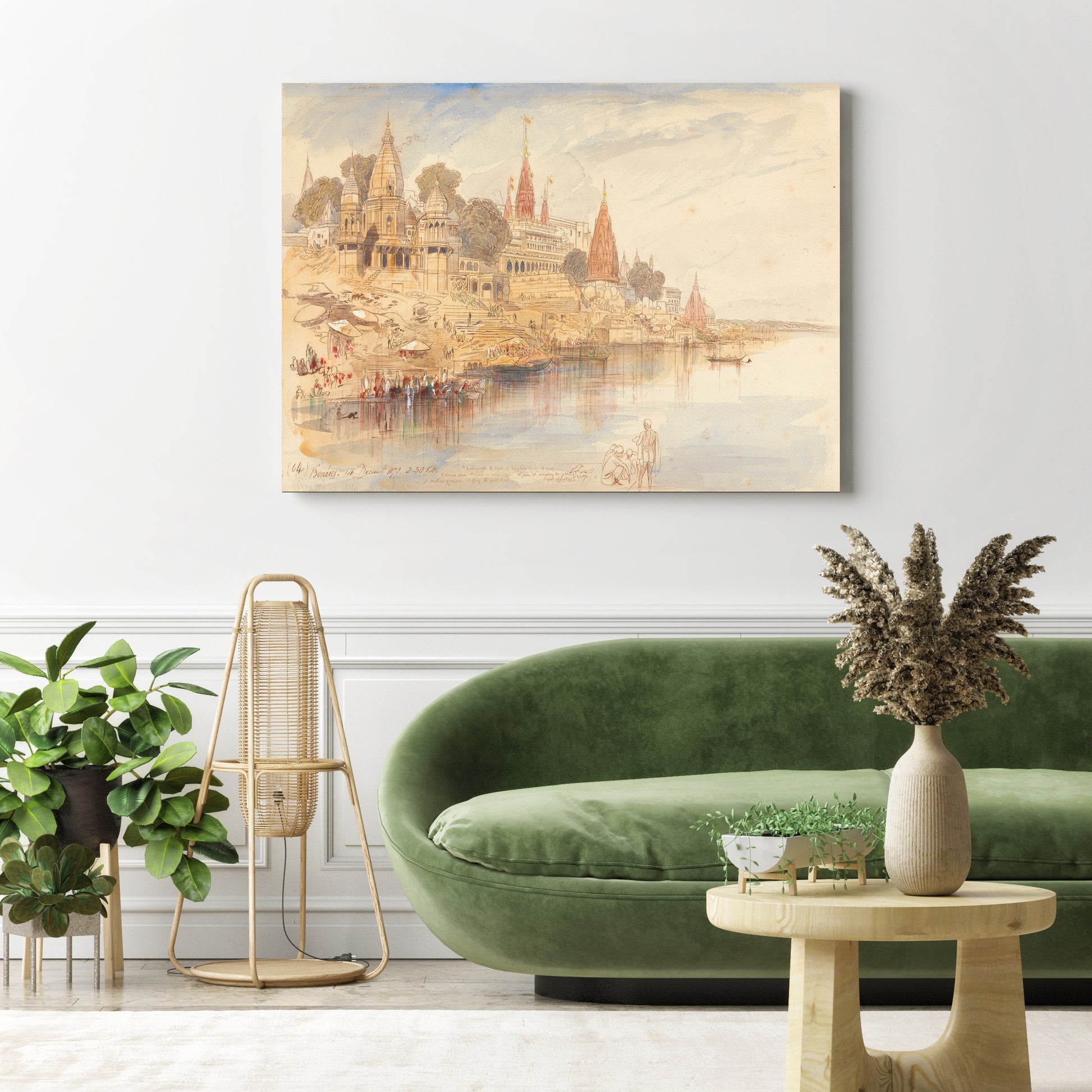 Benares by Edward Lear // Wall Art Print - Artrise
