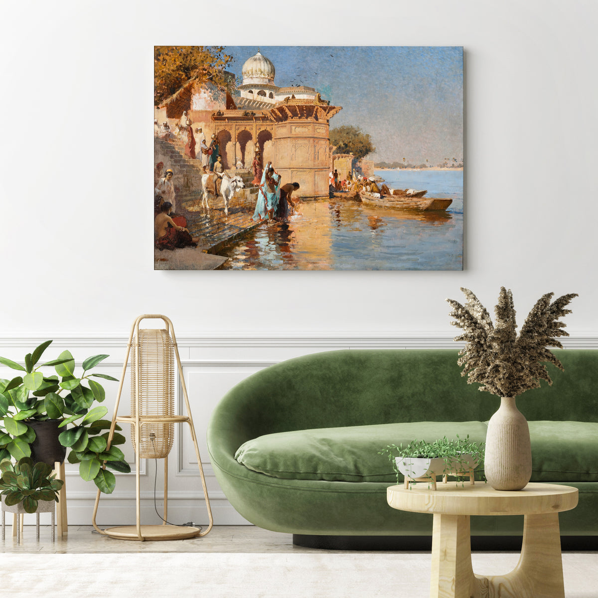 Along the Ghats of Mathura by Edwin Lord Weeks // Wall Art Print - Artrise