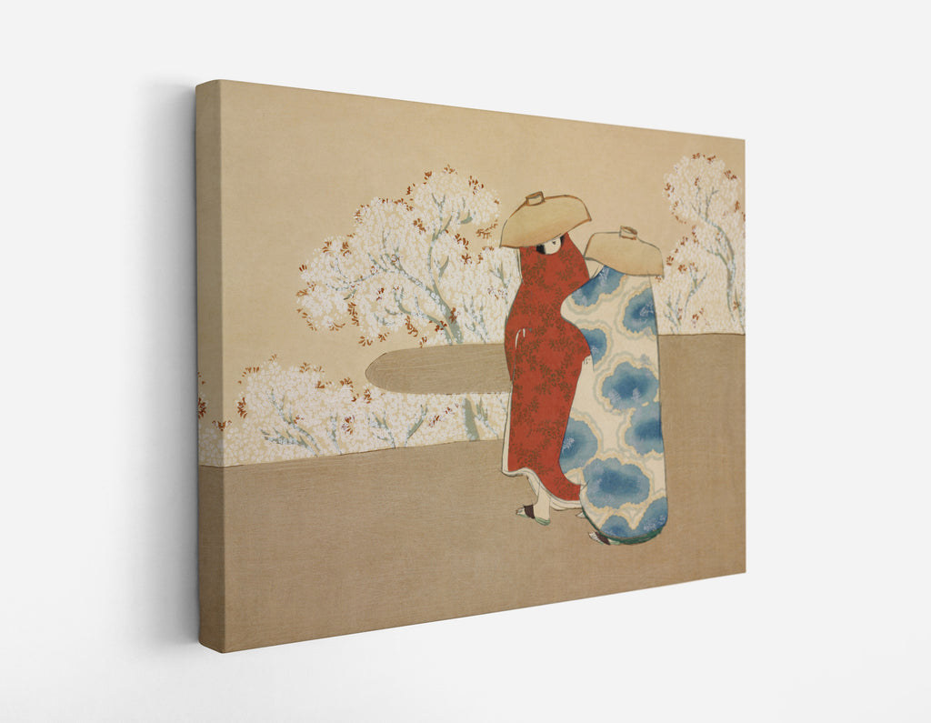 Hanami season from Momoyogusa – Flowers of a Hundred Generations (1909–1910) by Kamisaka Sekka // Wall Art Print - Artrise
