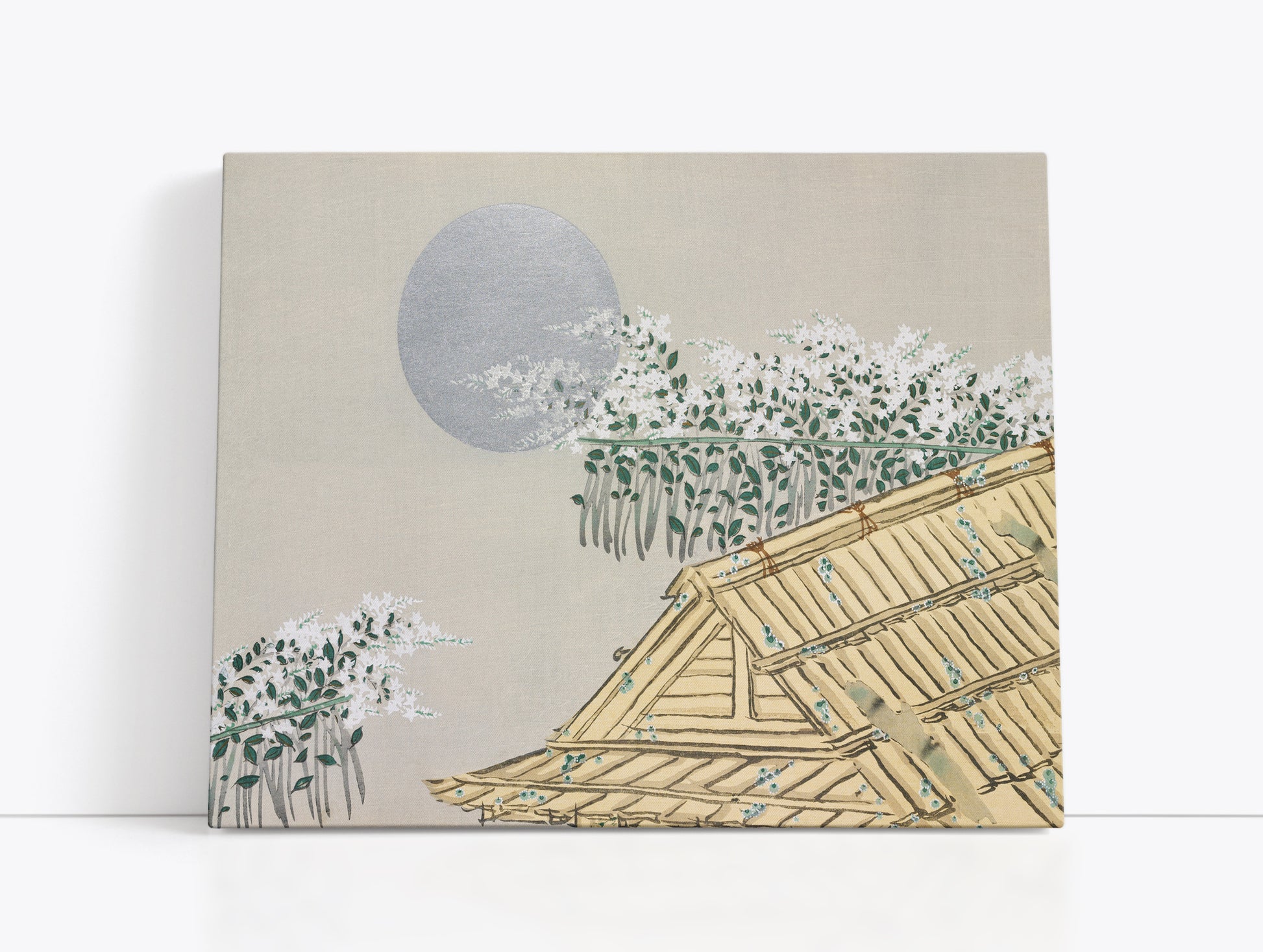 House from Momoyogusa – Flowers of a Hundred Generations (1909) by Kamisaka Sekka // Wall Art Print - Artrise