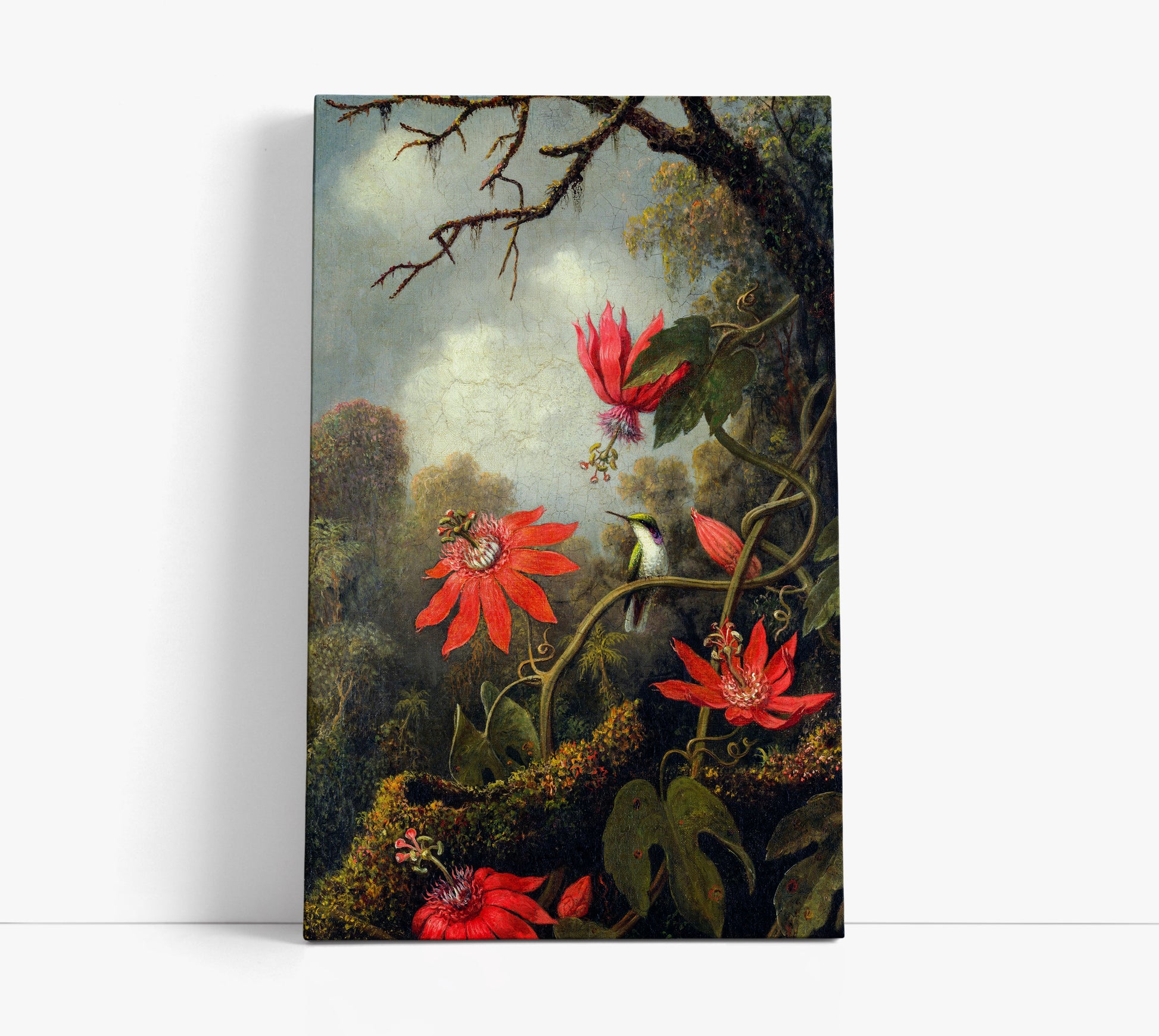 Hummingbird and Passionflowers (ca. 1875–1885) // Wall Art Print - Artrise