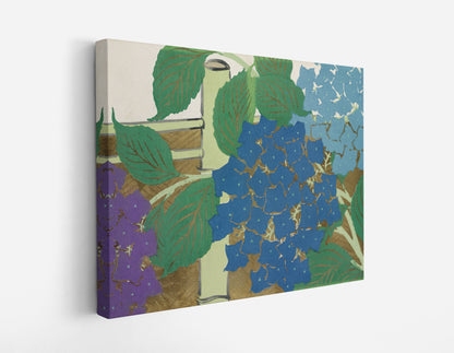 Hydrangea from Momoyogusa – Flowers of a Hundred Generations (1909–1910) by Kamisaka Sekka // Wall Art Print - Artrise