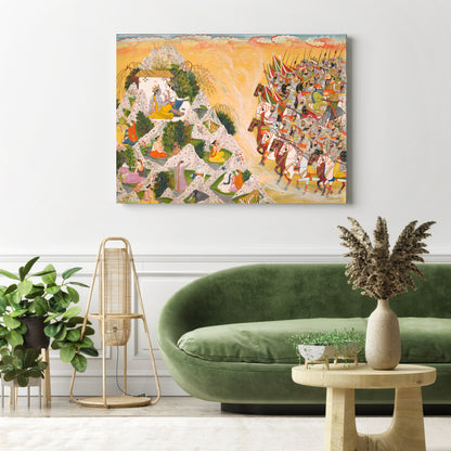 Jarasandha’s Army Advances Toward Krishna and Balarama // Wall Art Print - Artrise