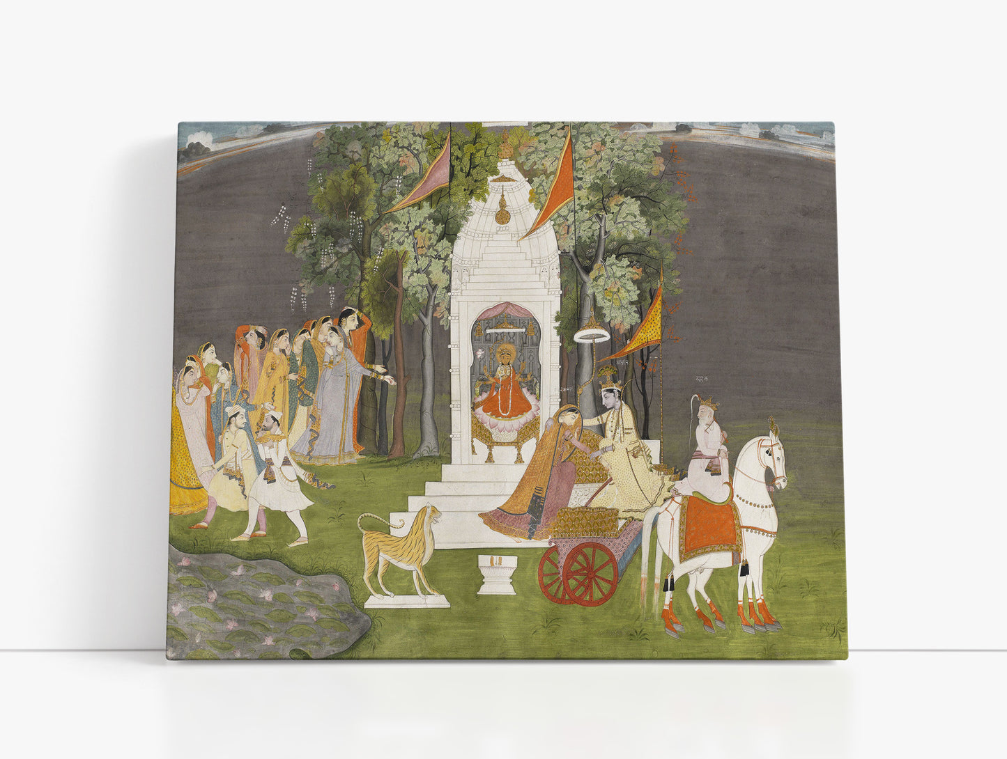 Lord Krishna and Rukmani ca. 1800 // Wall Art Print - Artrise