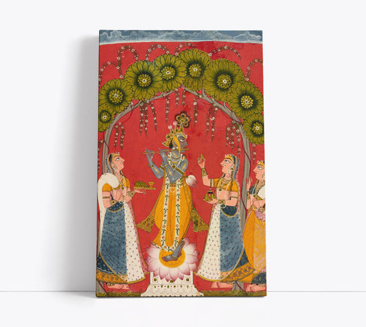 Krishna with Flute - From a Dasavatar Series // Wall Art Print - Artrise