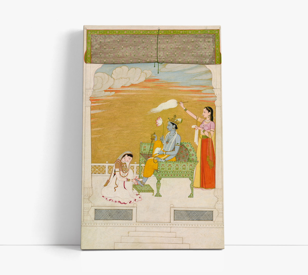 Lakshmi Massaging Foot of Vishnu // Wall Art Print - Artrise