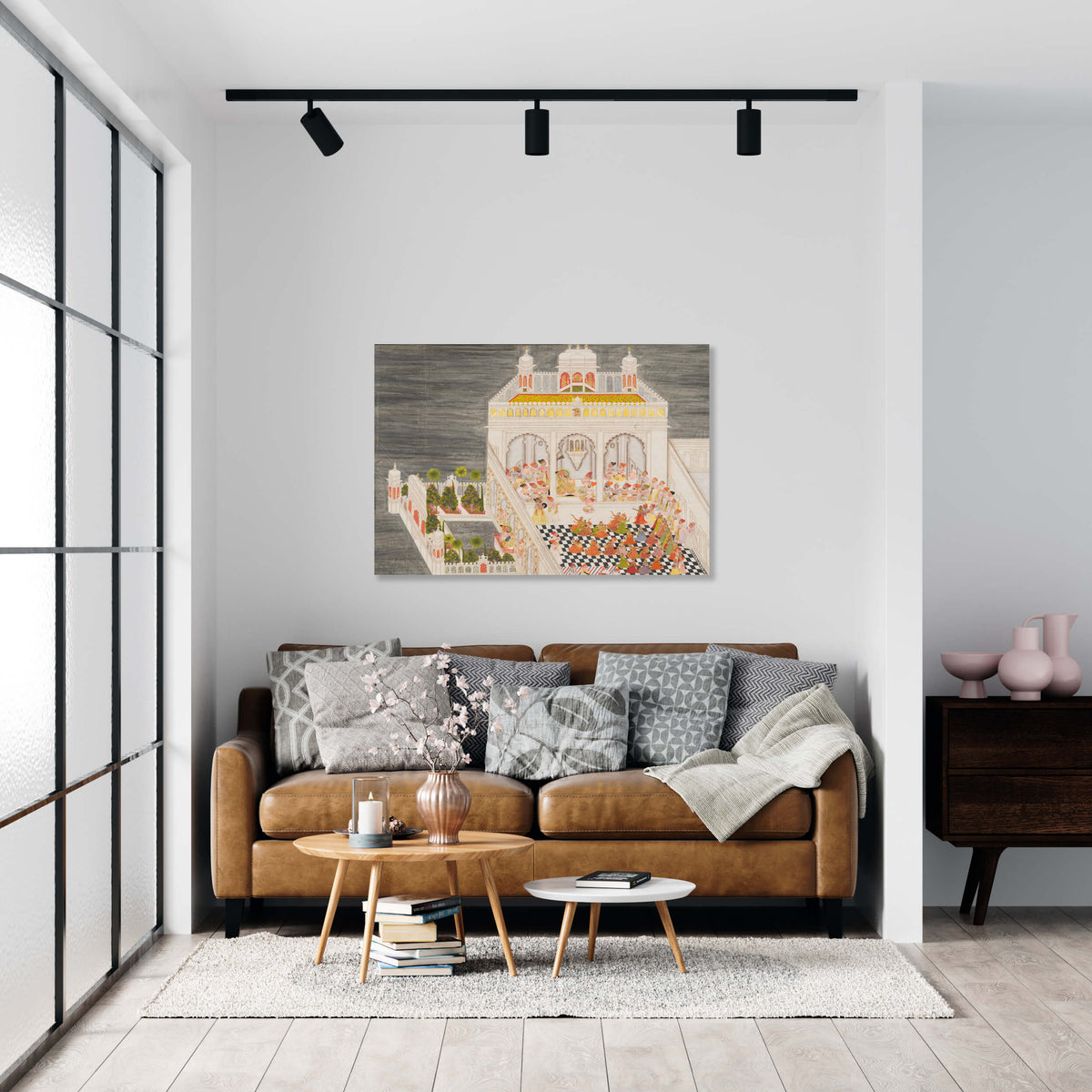 Maharana Ari Singh with His Courtiers Being Entertained at the Jagniwas Water Palace Wall Art Print