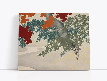 Maple from Momoyogusa – Flowers of a Hundred Generations (1909–1910) by Kamisaka Sekka // Wall Art Print - Artrise