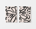 Black brushstroke floral abstract – wall art set of 2 – Artrise canvas prints