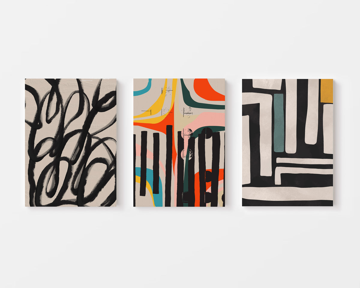 vibrant abstract wall decor 