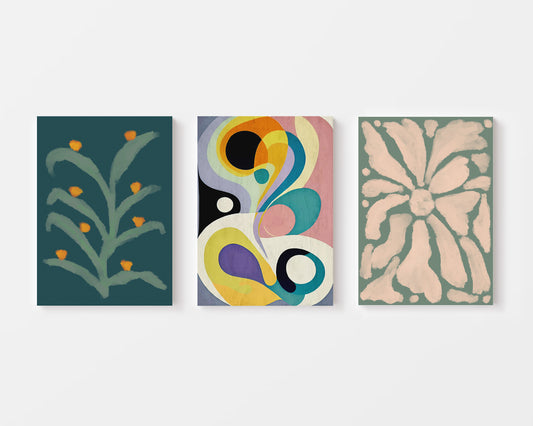 Gentle Forms – Neutral Organic Abstract Wall Art Set of 3