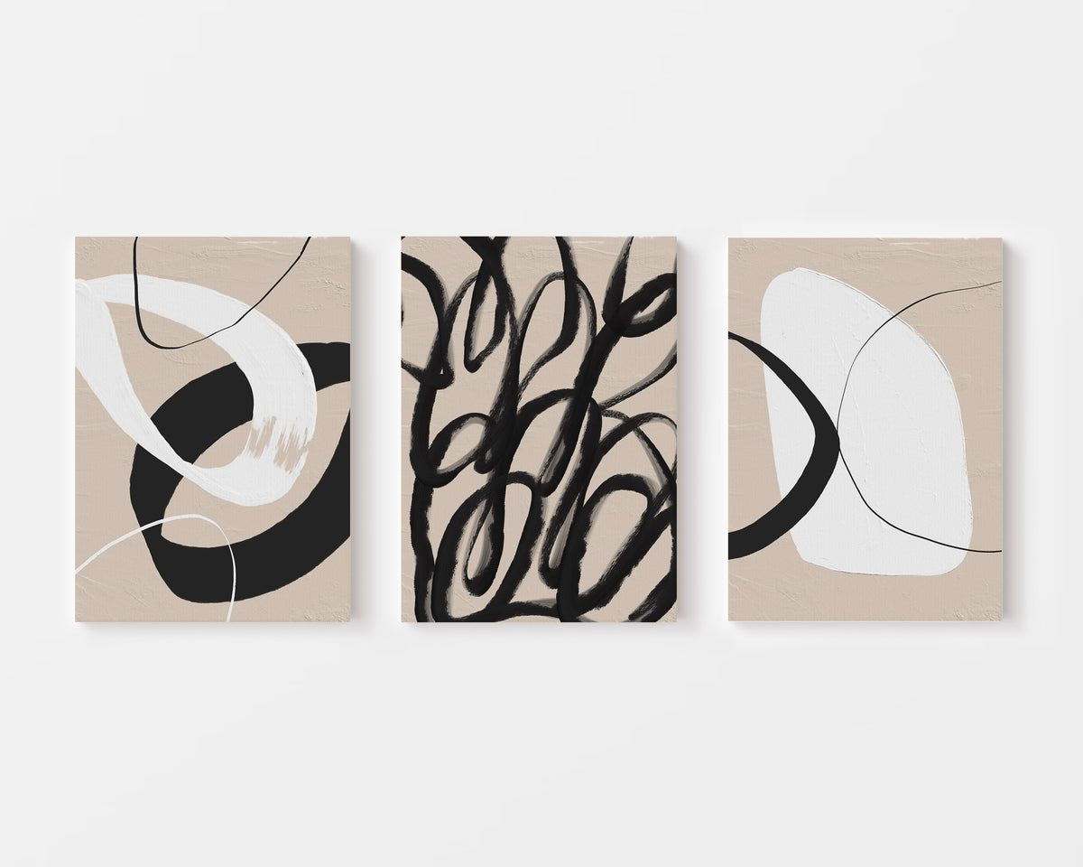modern neutral abstract wall art 