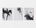 Black and white brushstroke abstract art – wall art set of 3 – Artrise canvas prints