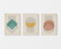 watercolor geometric wall art set of 3