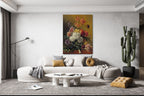 Still Life with Flowers (ca. 1860) by Georgius Jacobus Johannes van Os Wall Art Print - Artrise