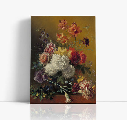 Still Life with Flowers (ca. 1860) by Georgius Jacobus Johannes van Os Wall Art Print - Artrise