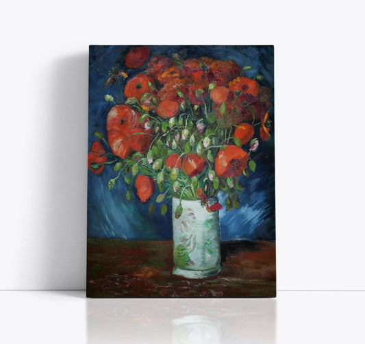 Vase with Poppies (1886) by Vincent Van Gogh - Artrise