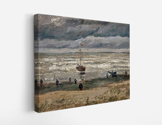 Beach at Scheveningen in Stormy Weather (1882) by Vincent Van Gogh // Wall Art Print - Artrise