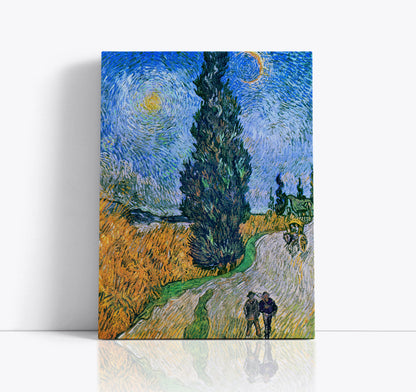 Road with Cypress and Star (1890) by Vincent Van Gogh - Artrise