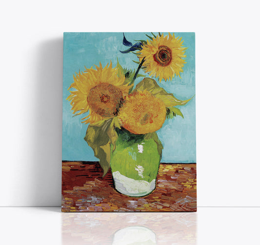 Vase with Three Sunflowers (1888) by Vincent Van Gogh - Artrise