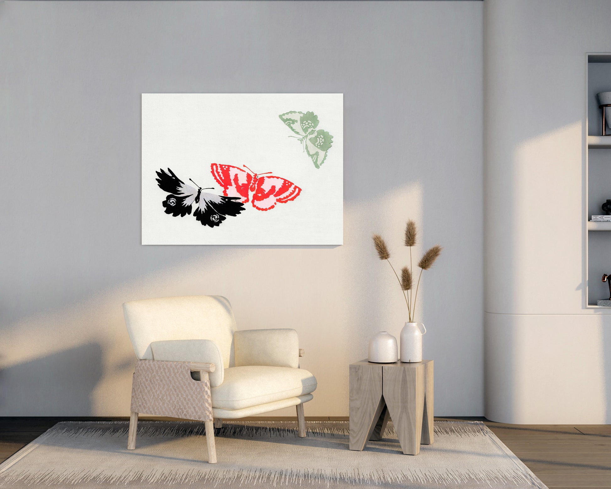 Kamisaka Sekka's  Cho senshu (One Thousand Butterflies) 1904 - 5 // Wall Art Print - Artrise