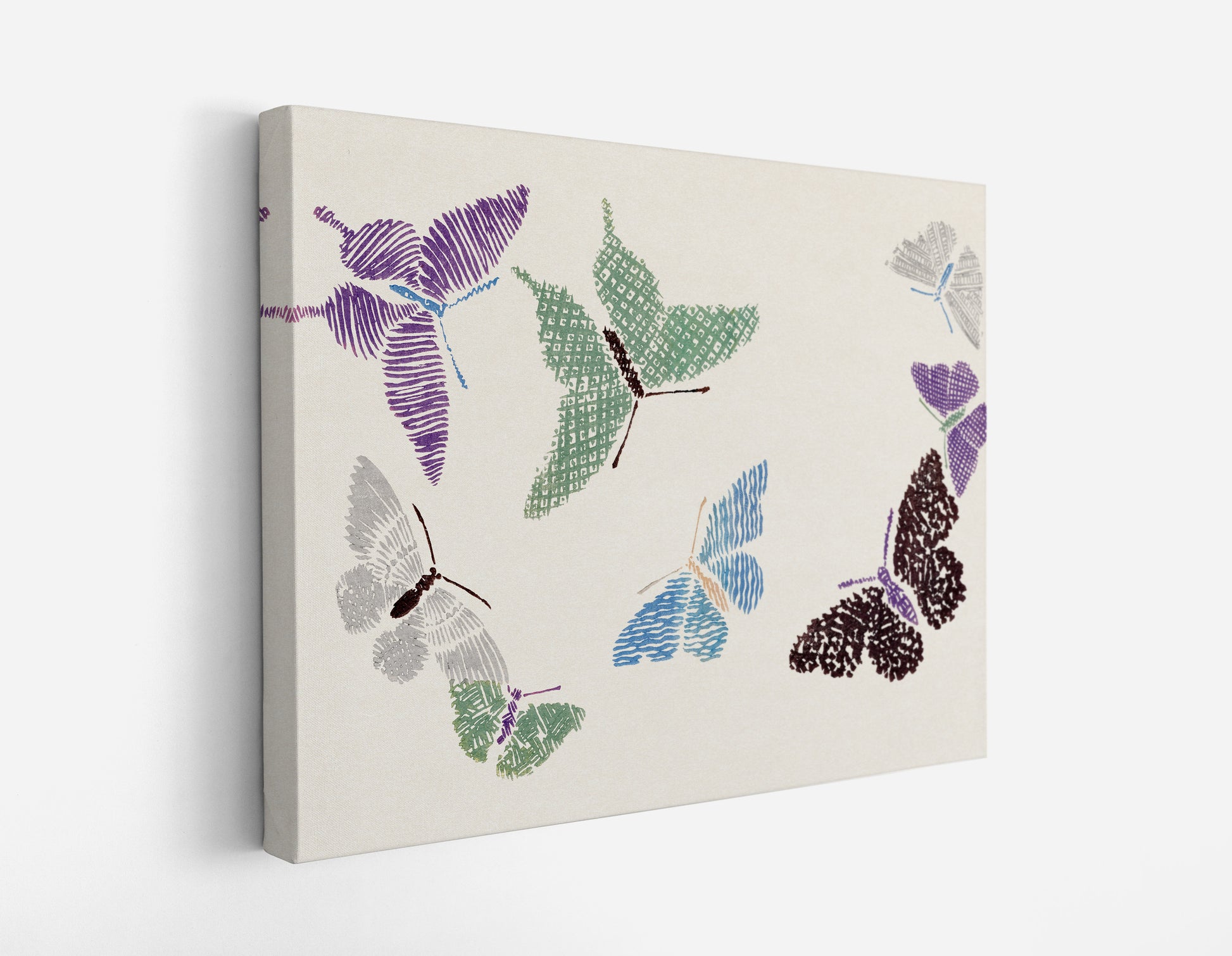 Kamisaka Sekka's  Cho senshu (One Thousand Butterflies) 1904 - 4 // Wall Art Print - Artrise