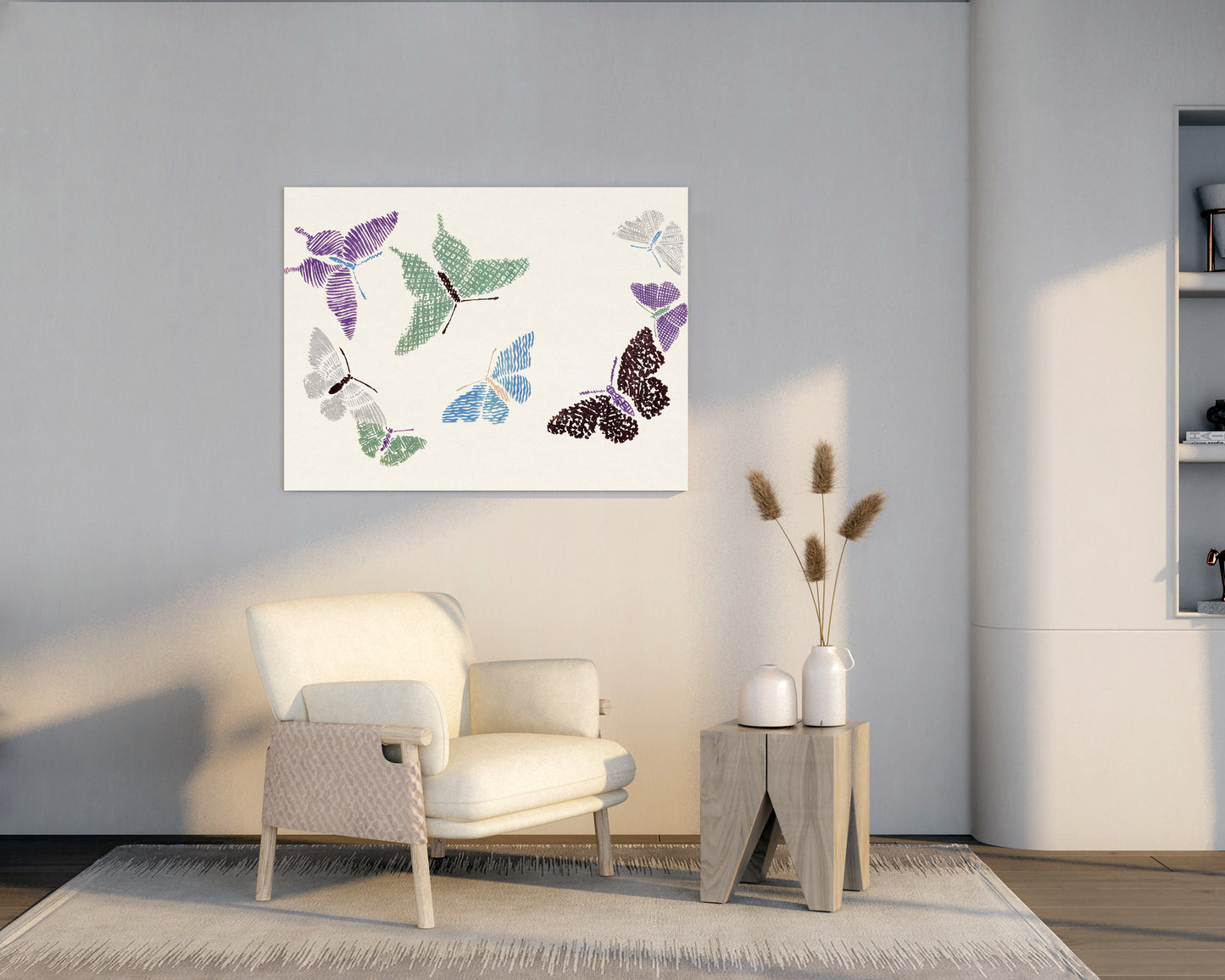 Kamisaka Sekka's  Cho senshu (One Thousand Butterflies) 1904 - 4 // Wall Art Print - Artrise