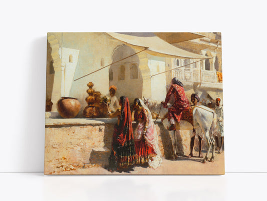 A Street Market Scene India 1887 by Edwin Lord Weeks Wall Art Print - Artrise