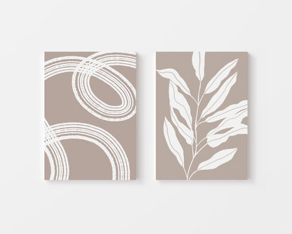 Beige minimal abstract line art wall art set of 2 – Artrise canvas prints