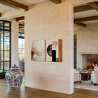 Beige Neutral Abstract & Geometric Shapes Art for luxury interiors