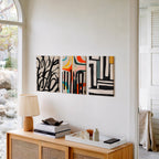 vibrant abstract wall decor 