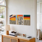 graphic abstract wall art set of 3