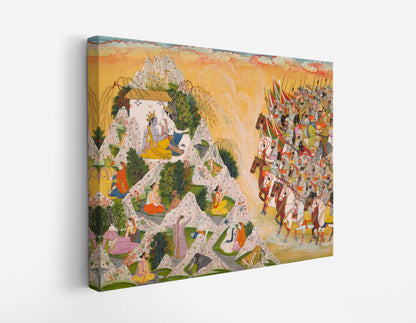 Jarasandha’s Army Advances Toward Krishna and Balarama // Wall Art Print - Artrise