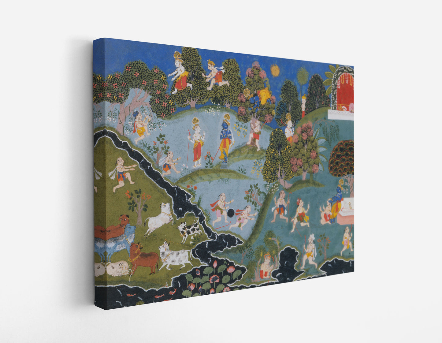 Blindman's Bluff, Page From a Dispersed Bhagavata Purana (Ancient Stories of Lord Vishnu) // Wall Art Print - Artrise