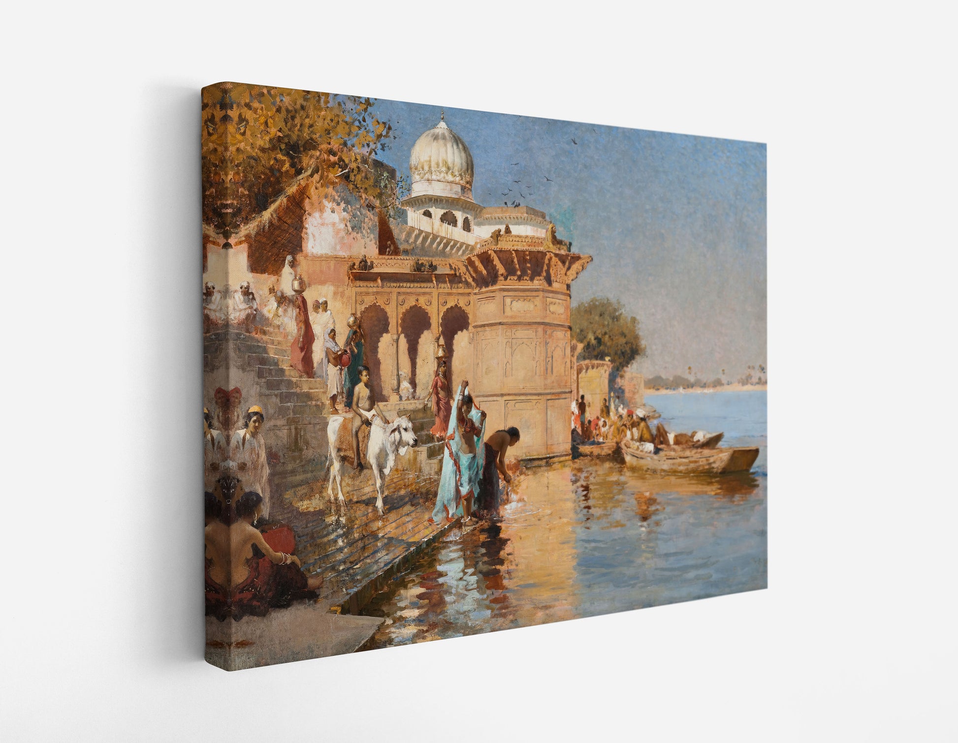 Along the Ghats of Mathura by Edwin Lord Weeks // Wall Art Print - Artrise