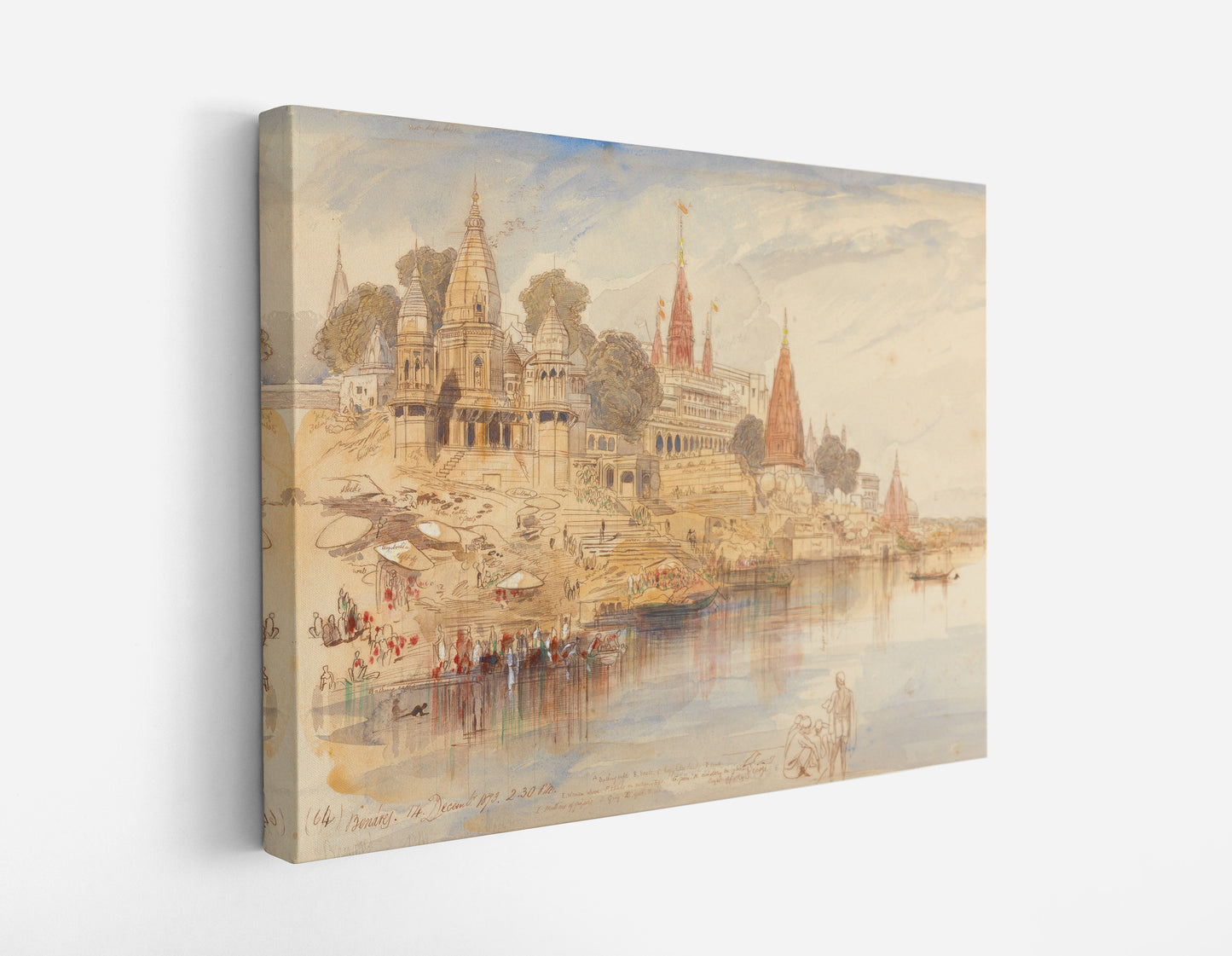 Benares by Edward Lear // Wall Art Print - Artrise