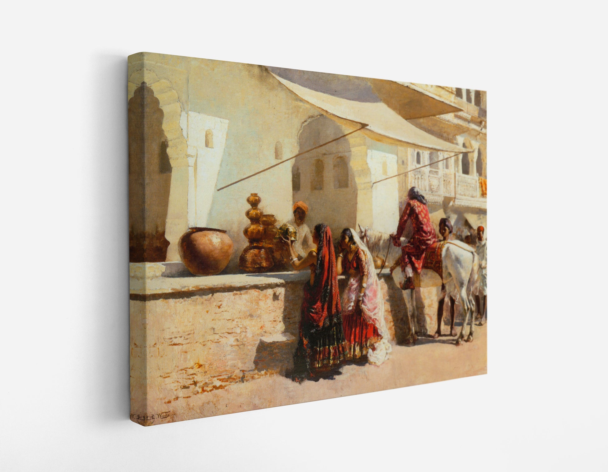 A Street Market Scene India 1887 by Edwin Lord Weeks Wall Art Print - Artrise
