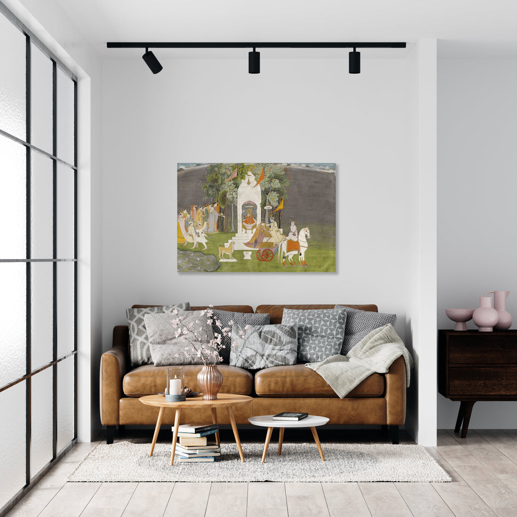 Lord Krishna and Rukmani ca. 1800 // Wall Art Print