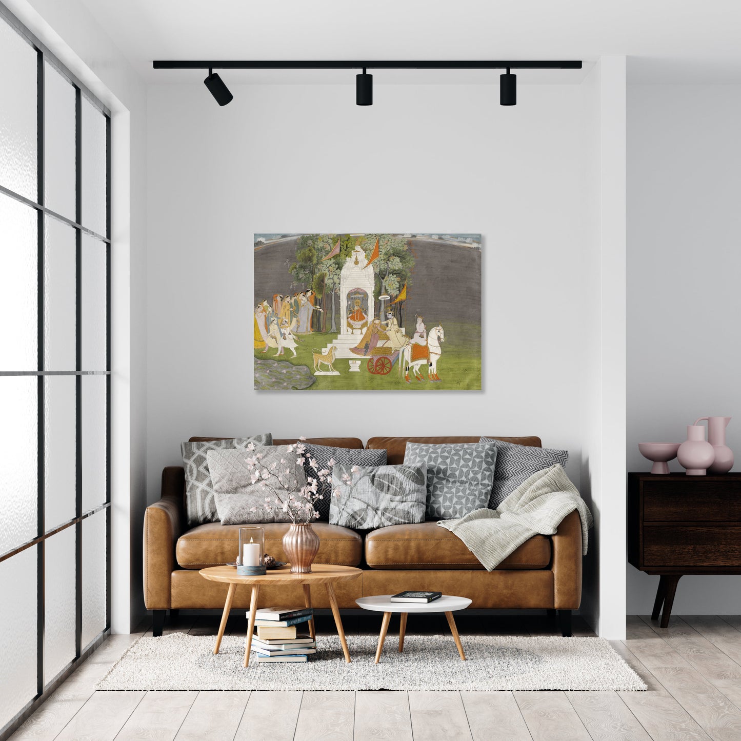 Lord Krishna and Rukmani ca. 1800 // Wall Art Print