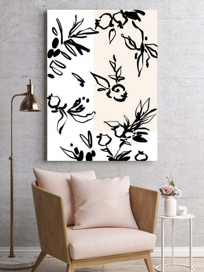 Blush Floral Pattern Wall Art Print - Artrise