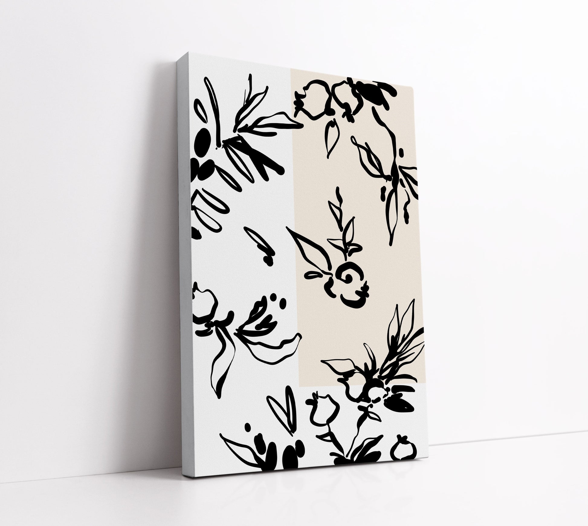 Blush Floral Pattern Wall Art Print - Artrise